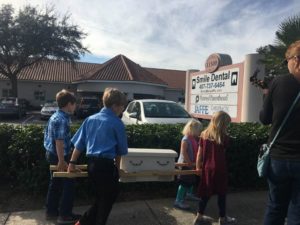 Children Carrying a Casket Outside of Planned Parenthood Abortion Clinic